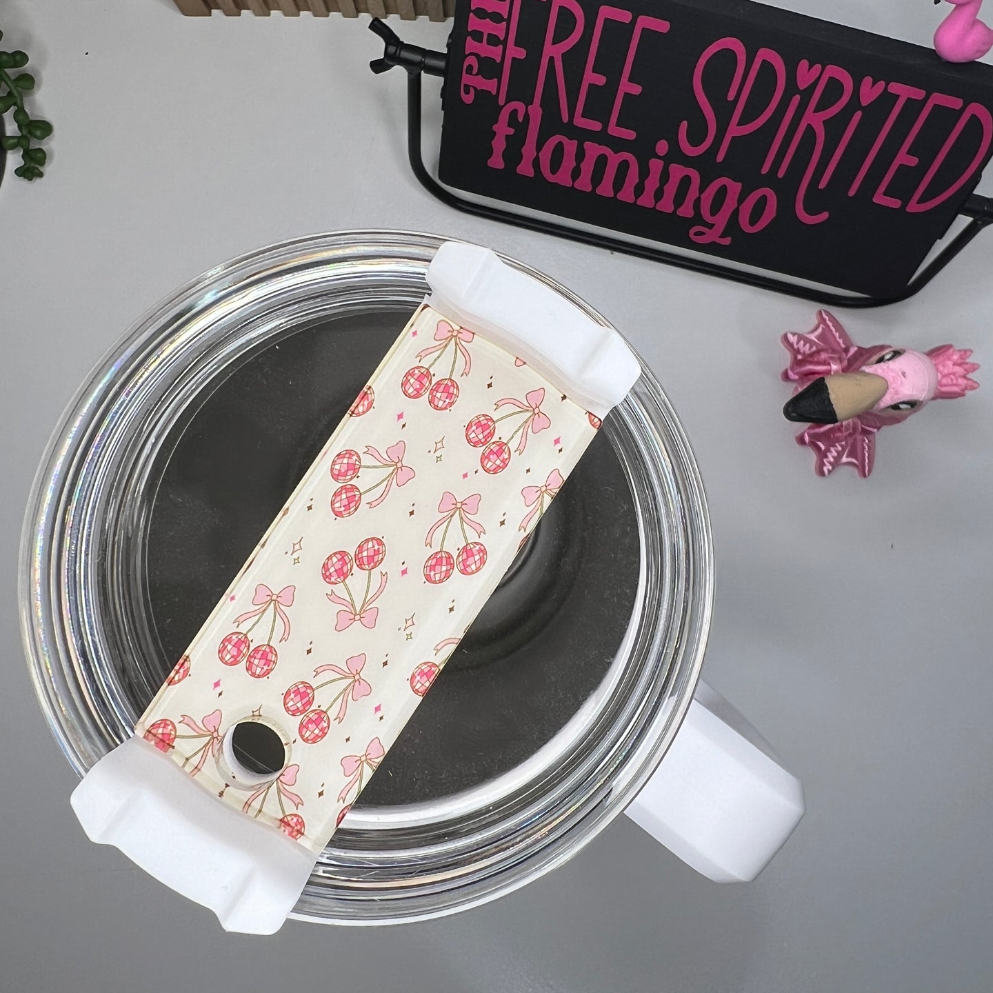 Disco Cherries Tumbler Tag